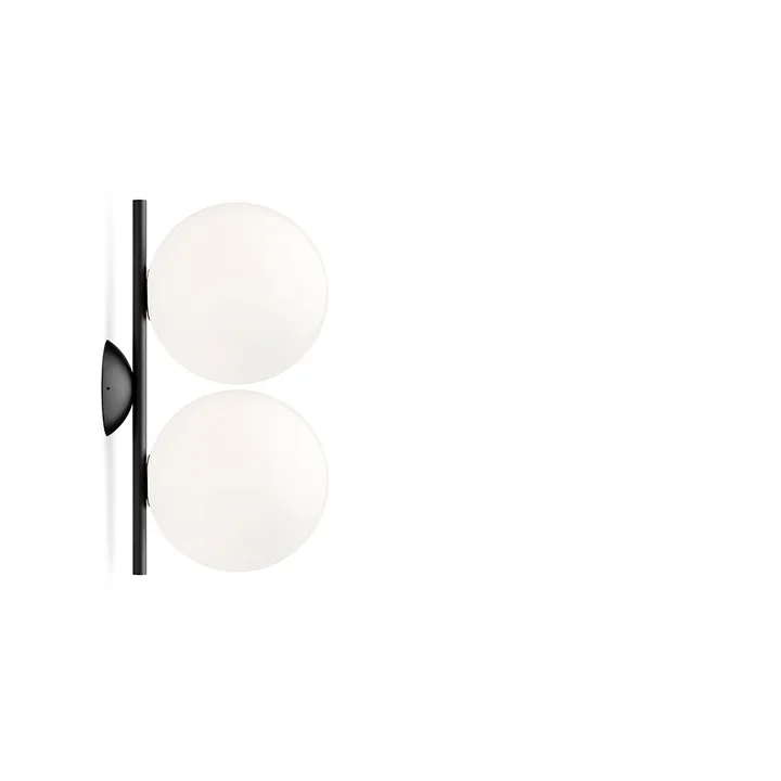 IC lights C/W1 Double vägglampa - Svart-opal - Flos