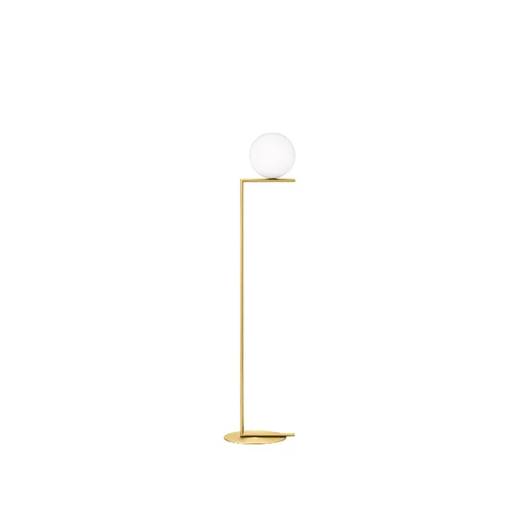 IC lights F1 golvlampa - Borstad mässing-opal - Flos