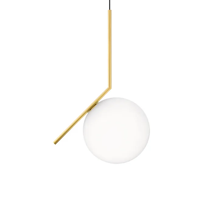 IC lights S2 pendel - Borstad mässing-opal - Flos