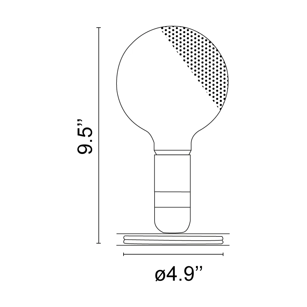 Lampadina bordslampa, Svart Flos