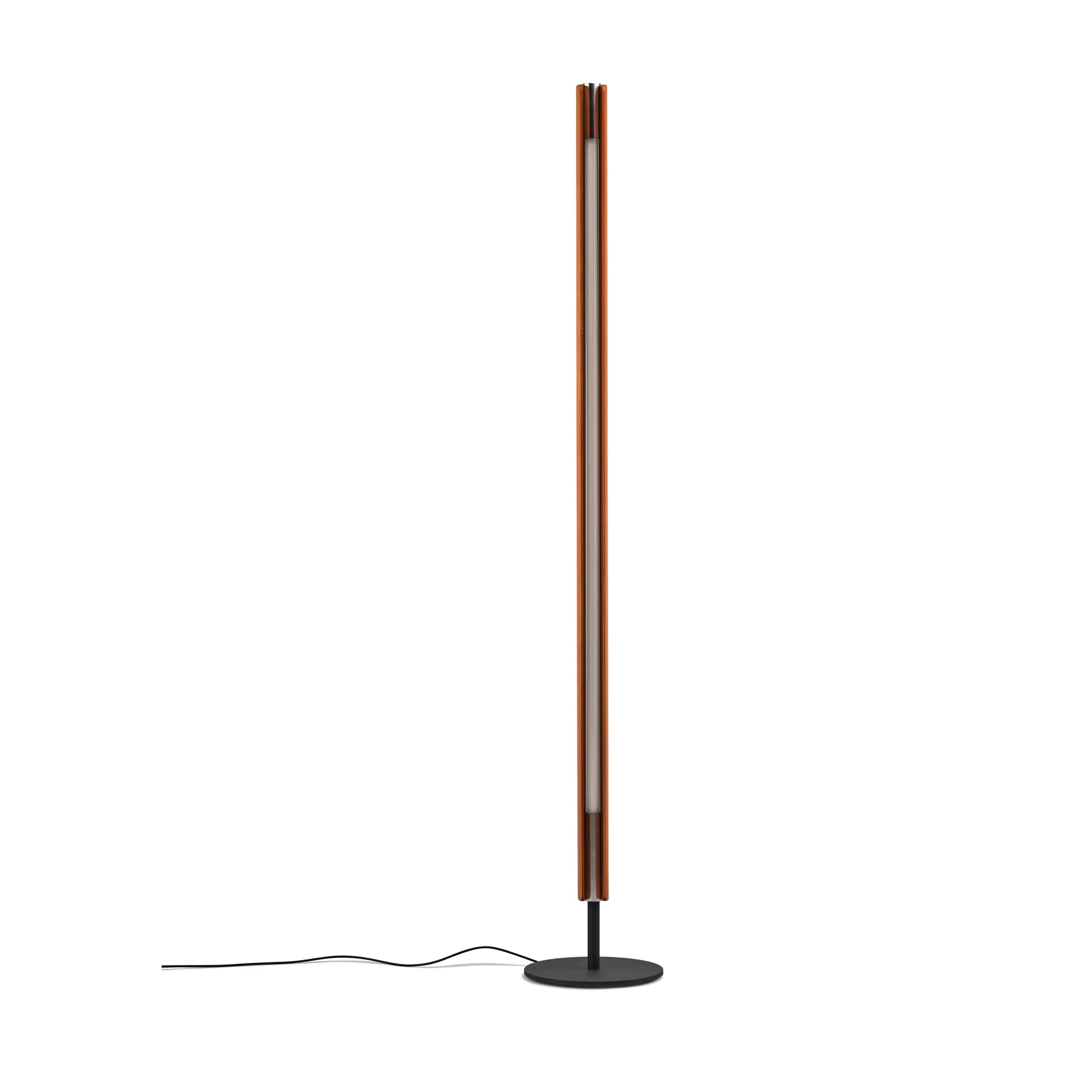 Seki-han golvlampa 226 cm, Heat treatened ash-black metal Flos