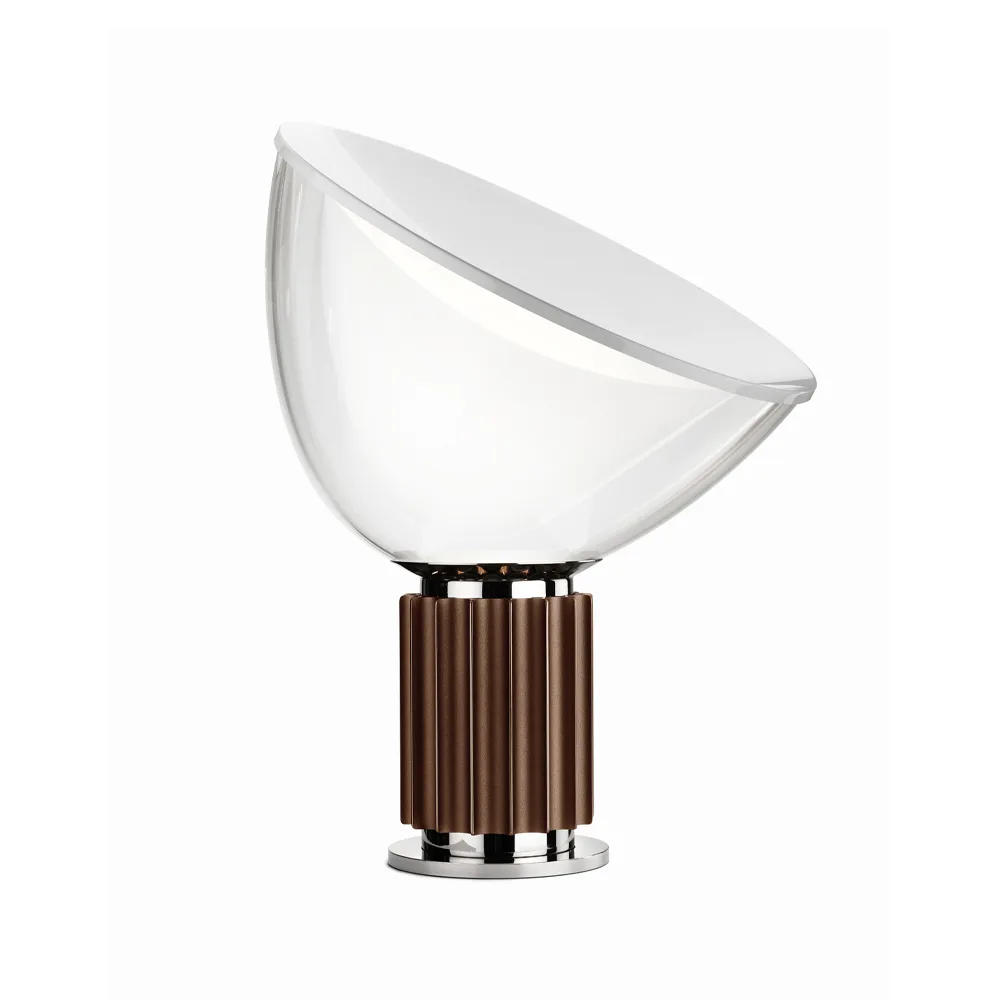 Taccia PMMA bordslampa, Brons, LED Flos