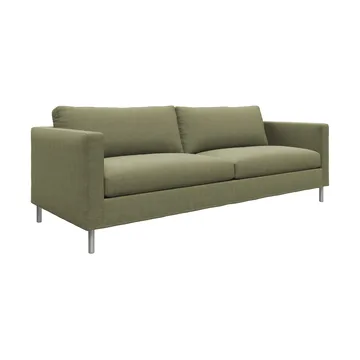 Alex 2,5-sits soffa - Tyg Hiro Lightgreen-aluminiumben - Fogia