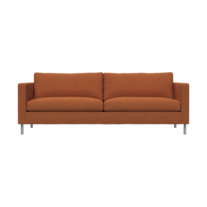 Alex 2,5-sits soffa - Tyg Hiro Rustred-aluminiumben - Fogia