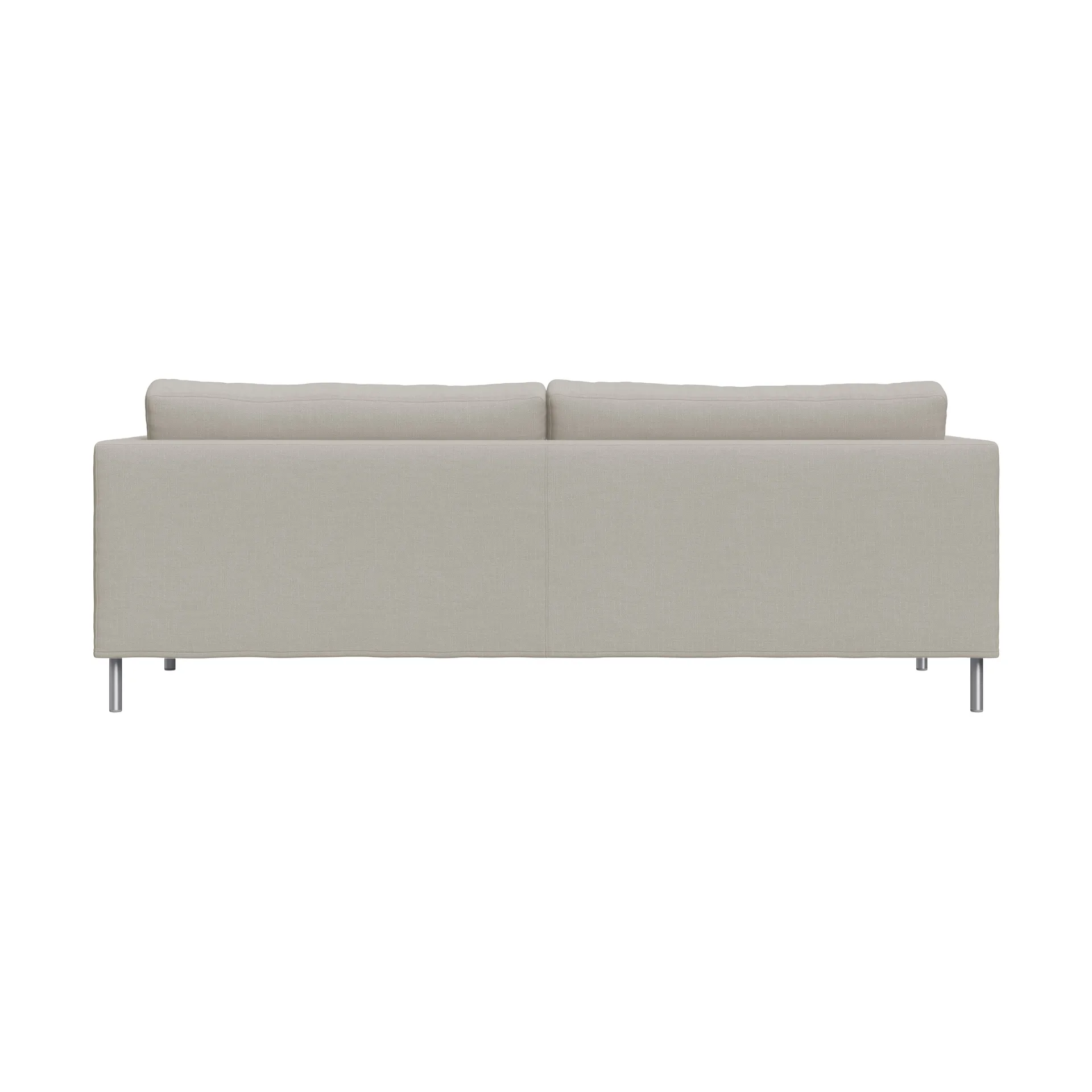 Alex 2,5-sits soffa, Tyg Hiro Sand-aluminiumben Fogia