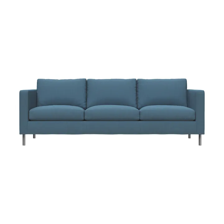 Alex 3-sits soffa - Tyg Hiro Light Blue-aluminiumben - Fogia