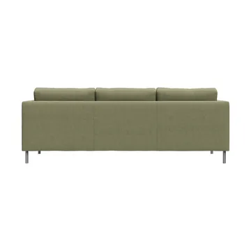 Alex 3-sits soffa - Tyg Hiro Lightgreen-aluminiumben - Fogia