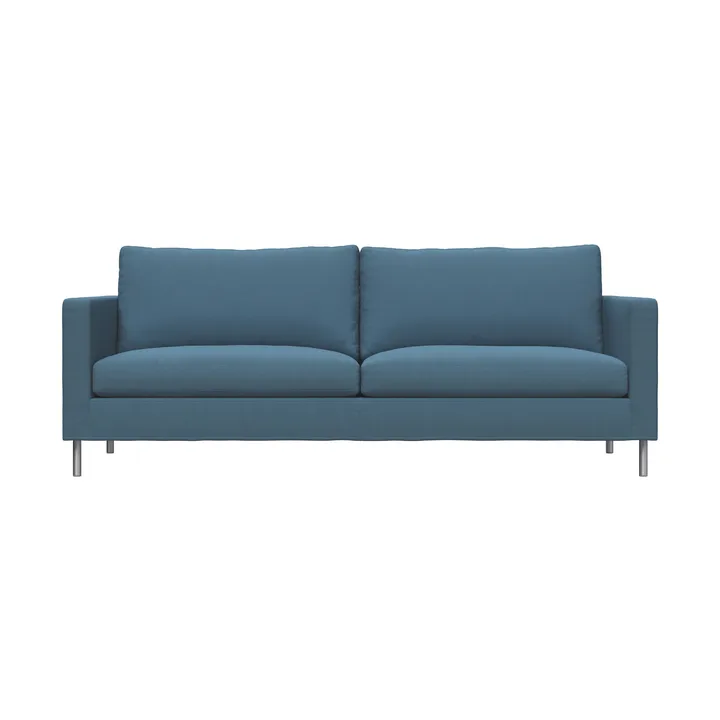 Alex High 2,5-sits soffa - Tyg Hiro Light Blue-aluminiumben - Fogia