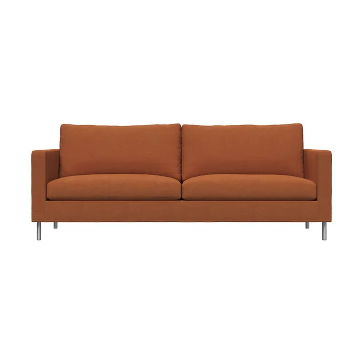 Alex High 2,5-sits soffa - Tyg Hiro Rustred-aluminiumben - Fogia