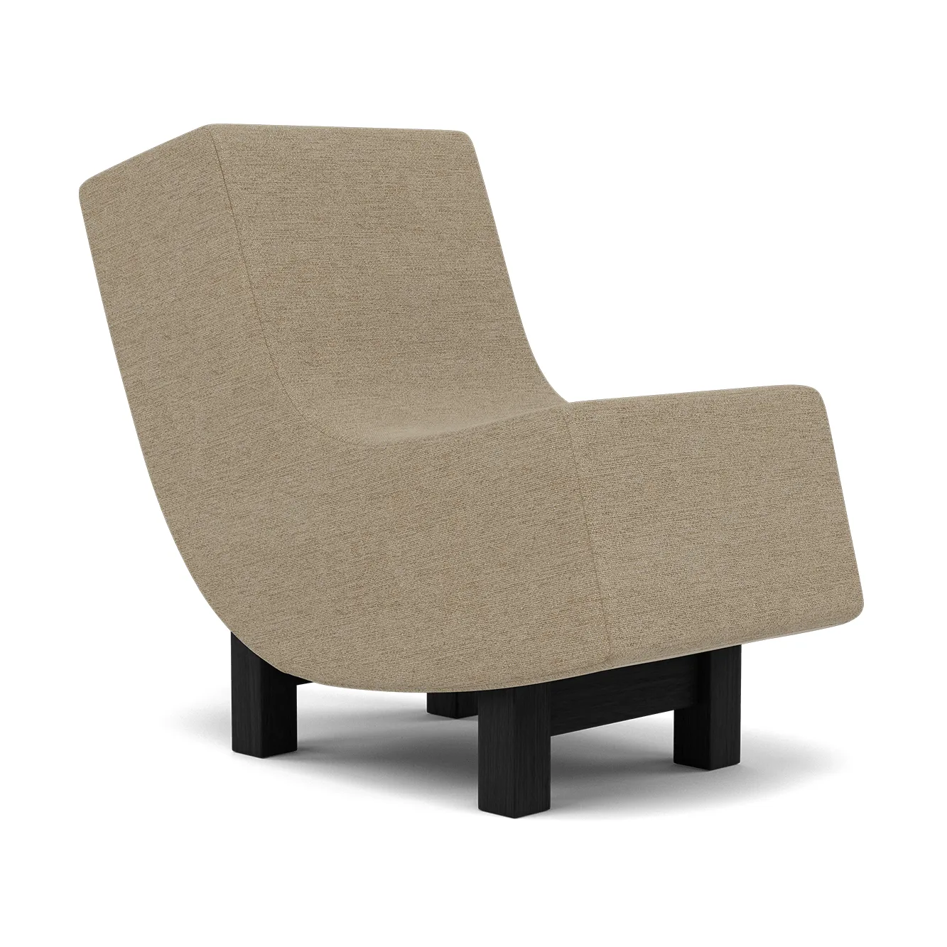 BD1 Lounge Chair, Tyg Ecriture 240-svart ek Fogia