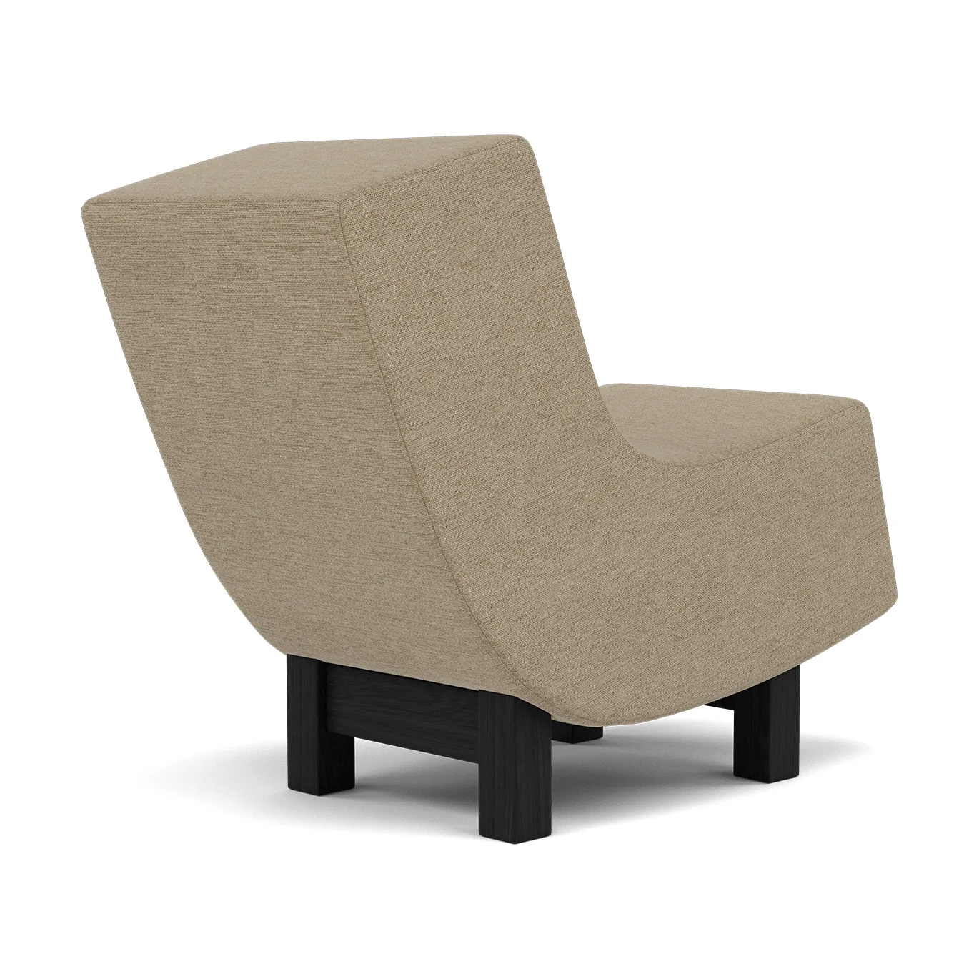 BD1 Lounge Chair, Tyg Ecriture 240-svart ek Fogia