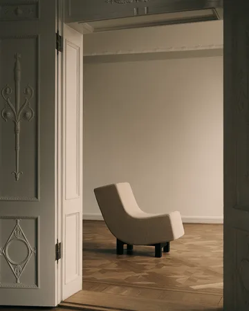 BD1 Lounge Chair - Tyg Ecriture 240-svart ek - Fogia