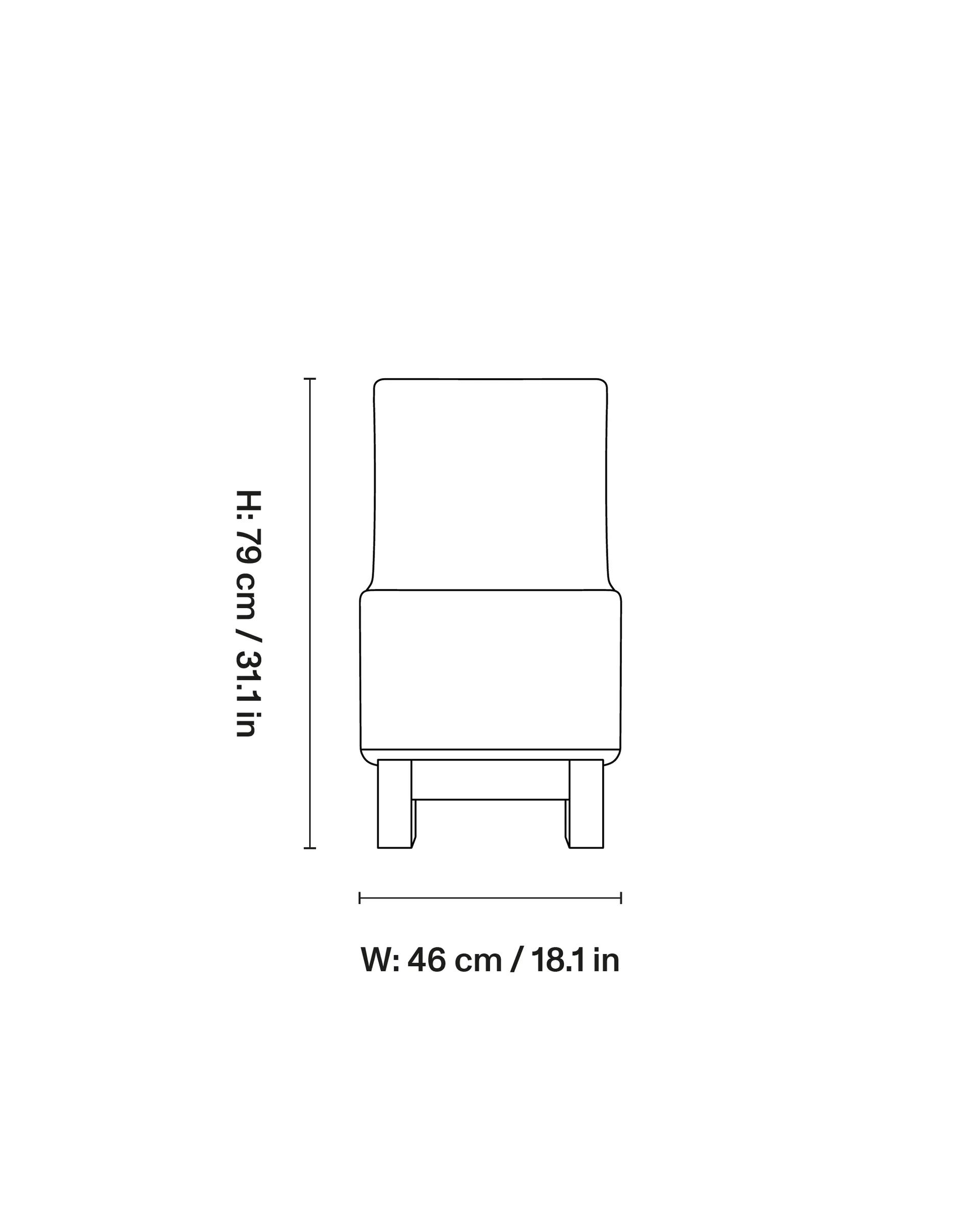 BD1 Lounge Chair, Tyg Moss 0004-svart ek Fogia