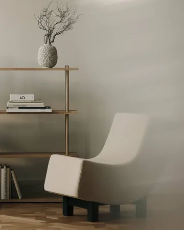 BD1 Lounge Chair - Tyg Moss 0013-rökt ek - Fogia