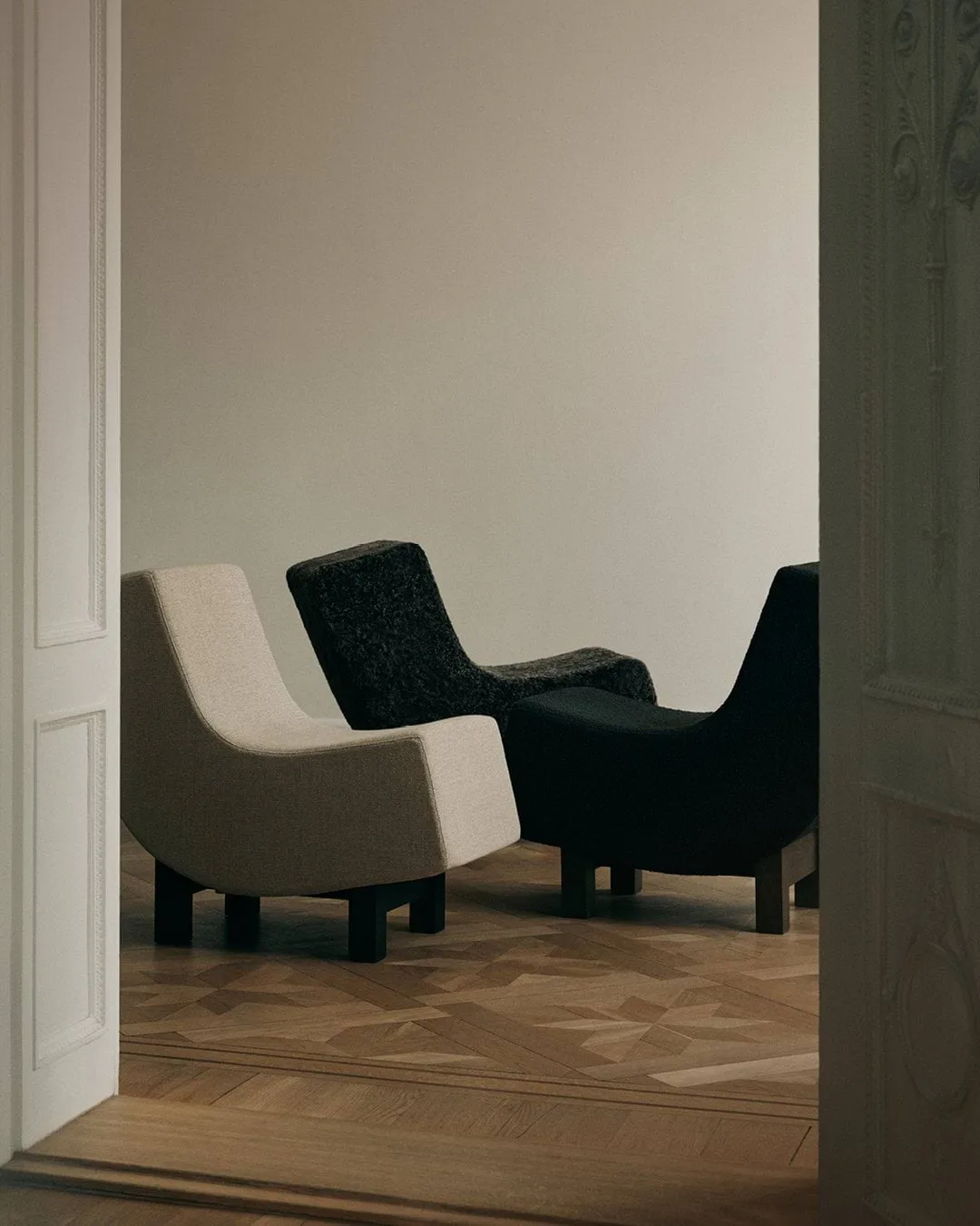 BD1 Lounge Chair, Tyg Moss 0013-rökt ek Fogia