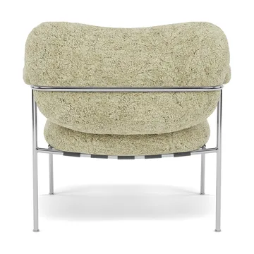 Bollo fåtölj - Sheepskin Mohawi-polished stainless steel - Fogia