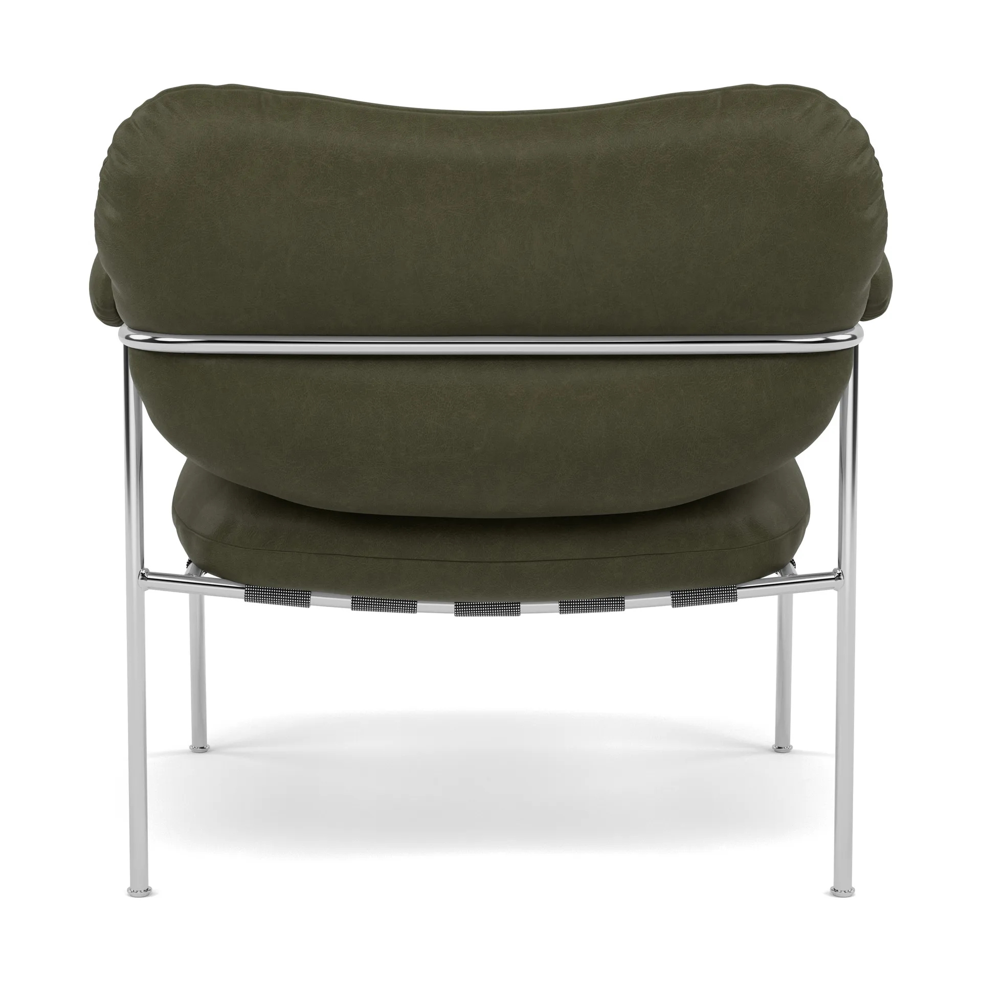 Bollo fåtölj, Vintage Olive-polished stainless steel Fogia