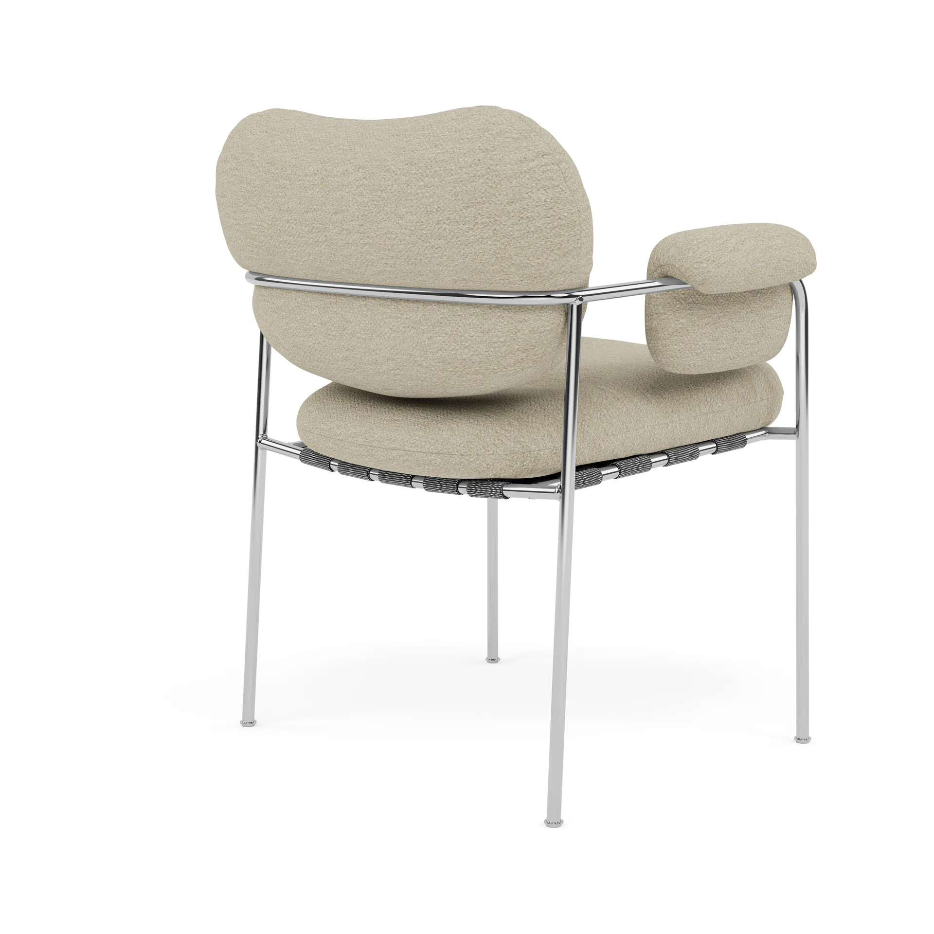Bollo stol, Barnum 2-polished stainless steel Fogia