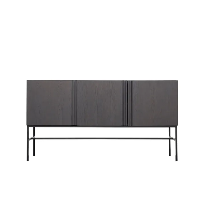 Boss sideboard - Ek-3 dörrar-kalksten-metallstativ - Fogia