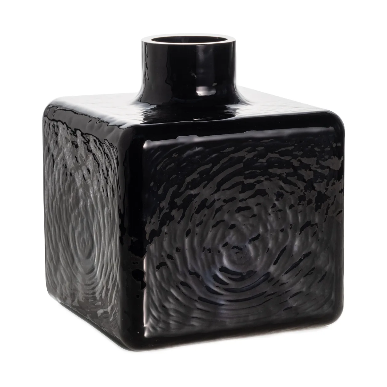 Cube vas, Black, 23x20x20 cm Fogia