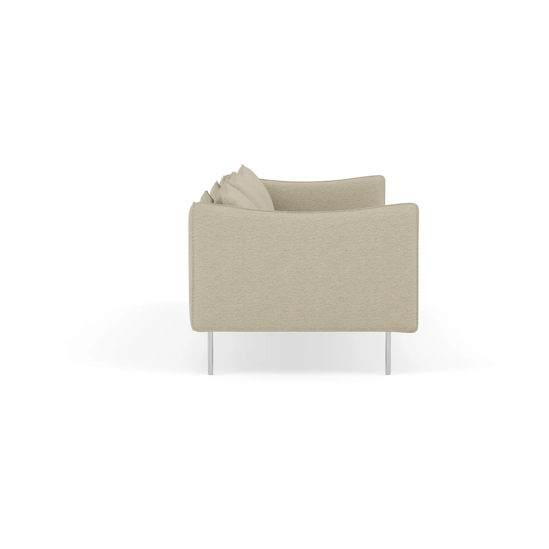 Tiki soffa 2-sits, Barnum 2-polished stainless steel Fogia