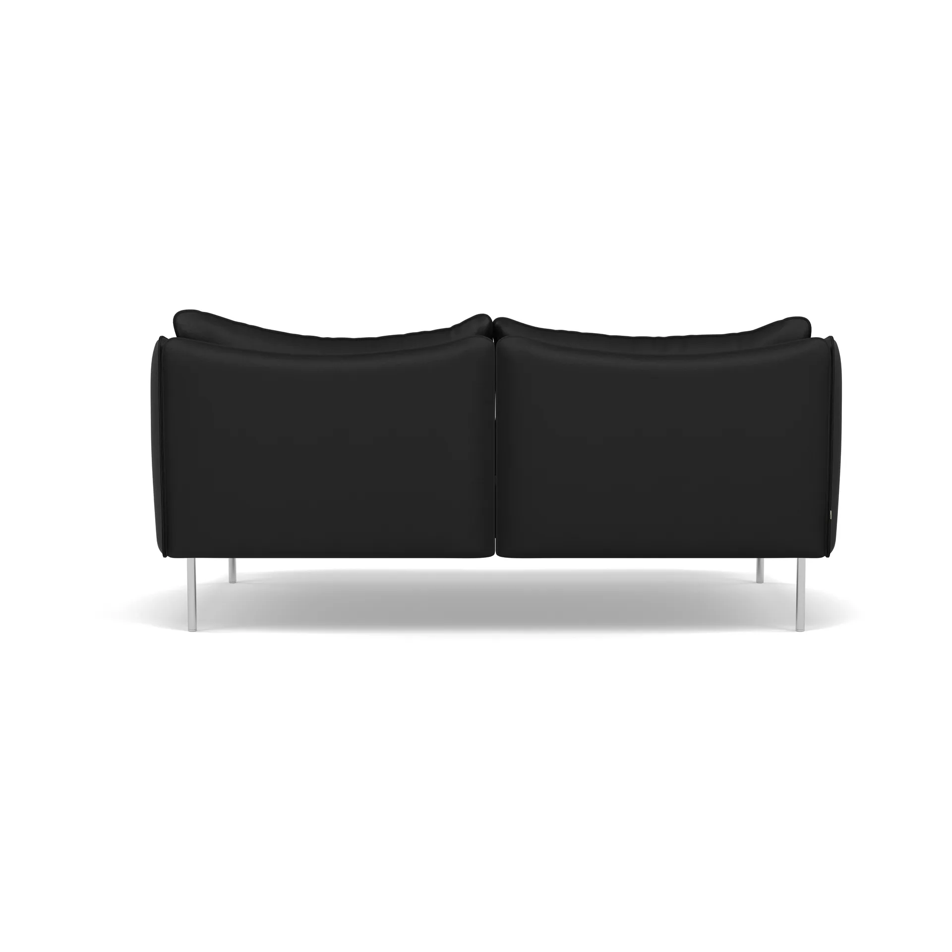 Tiki soffa 2-sits, Elmosoft 99999-polished stainless steel Fogia