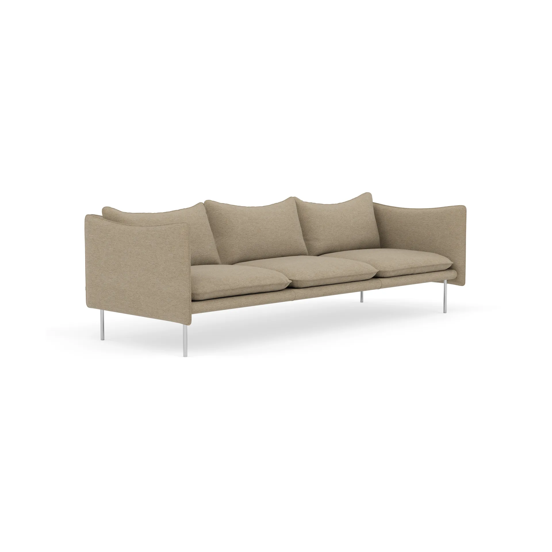Tiki soffa 3-sits, Ecriture 0240-polished stainless steel Fogia
