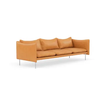 Tiki soffa 3-sits - Vintage Cognac-polished stainless steel - Fogia