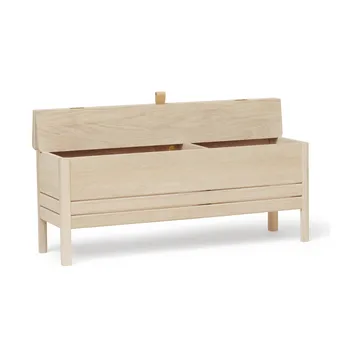 A Line förvaringsbänk 111 cm - Vit ek - Form & Refine