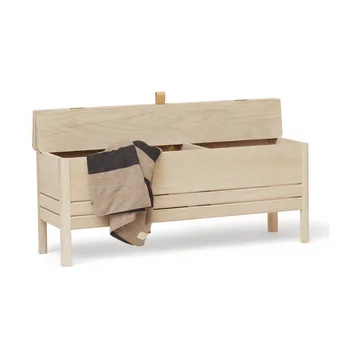 A Line förvaringsbänk 111 cm - Vit ek - Form & Refine