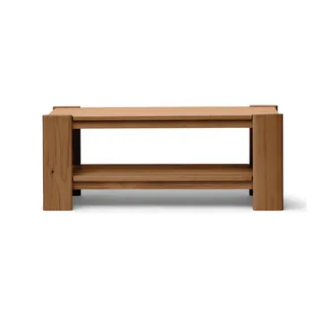 Beam bänk - Deep brown pine, 112x45x33 cm - Form & Refine