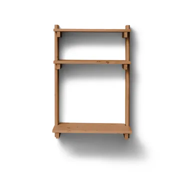 Beam Office Shelf hylla med skrivbord - Deep brown pine, 60x90,5x40 cm - Form & Refine