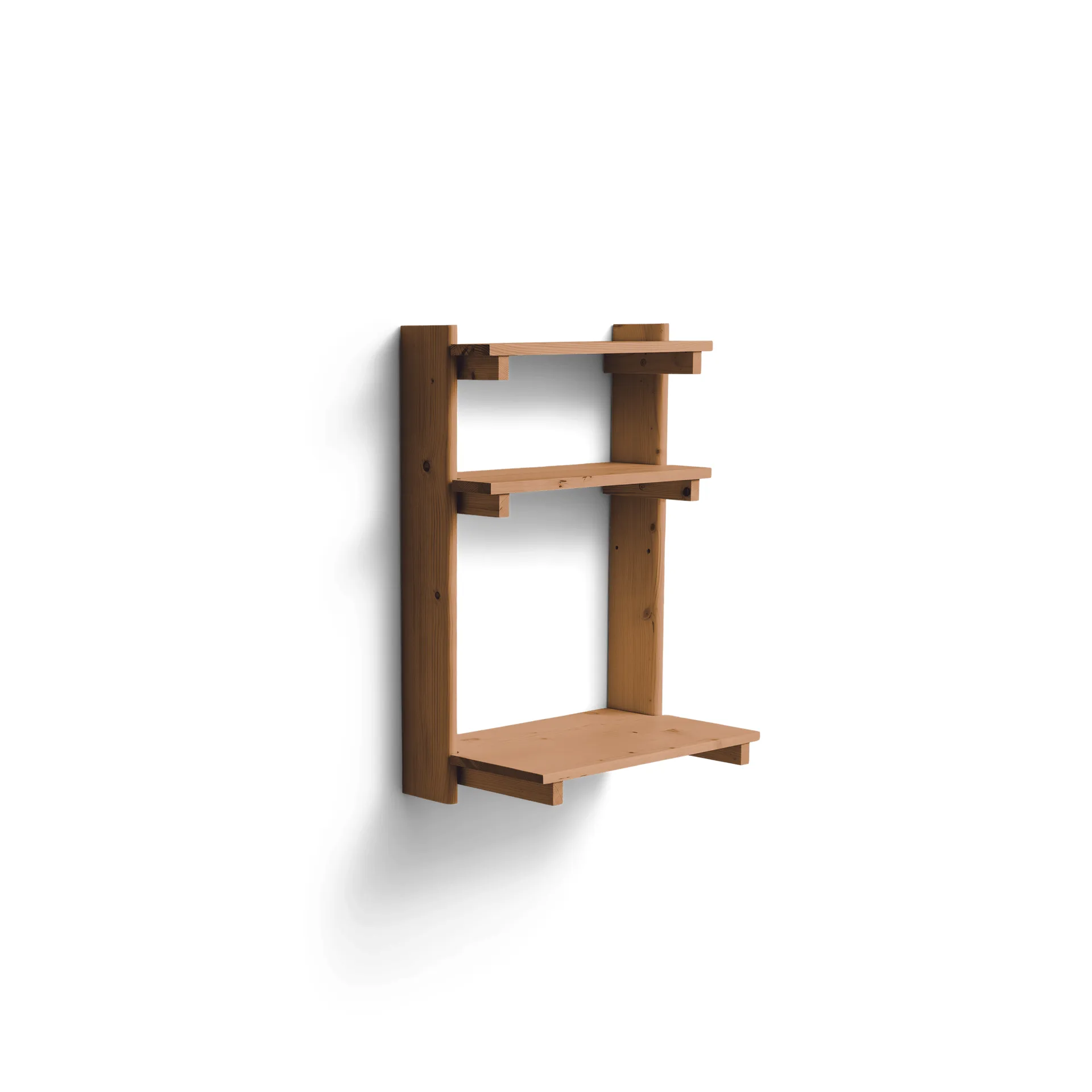 Beam Office Shelf hylla med skrivbord, Deep brown pine, 60x90,5x40 cm Form & Refine
