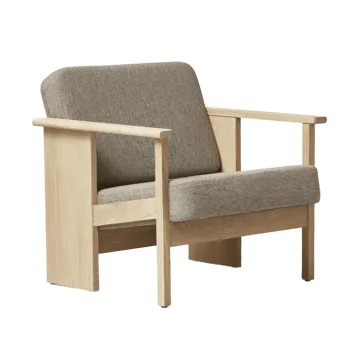 Block loungestol - Vit ek-Hallingdal 65-0227 - Form & Refine