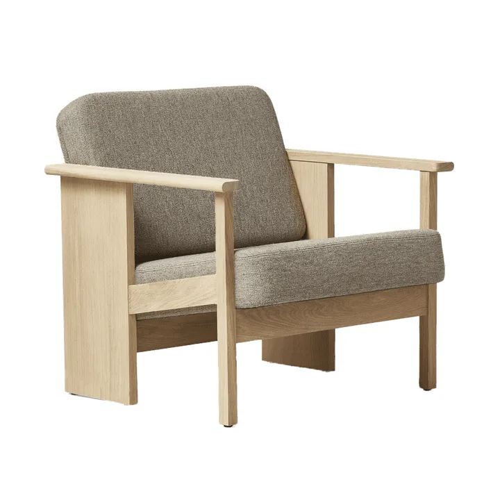Block loungestol - Vit ek-Hallingdal 65-0227 - Form & Refine