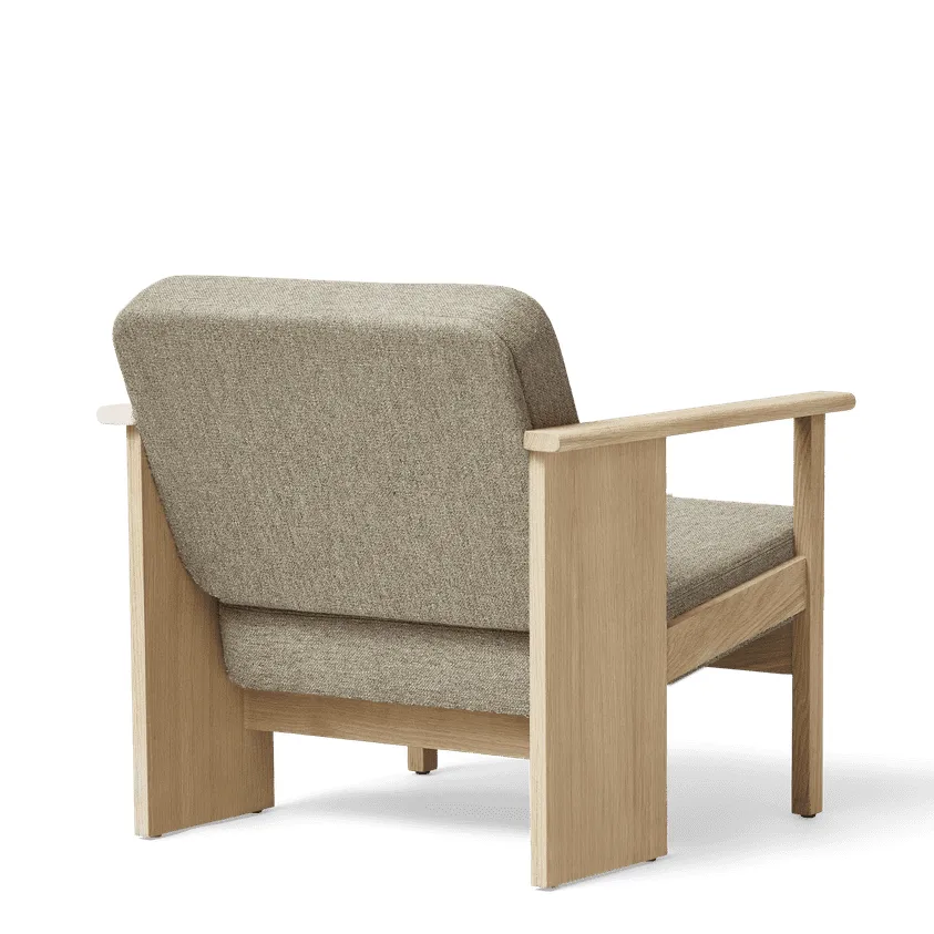 Block loungestol, Vit ek-Hallingdal 65-0227 Form & Refine