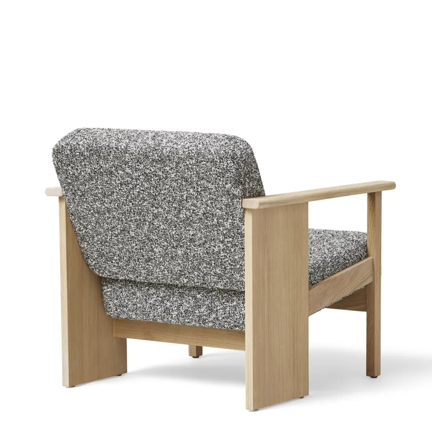 Block loungestol, Vit ek-Zero 0004 Form & Refine