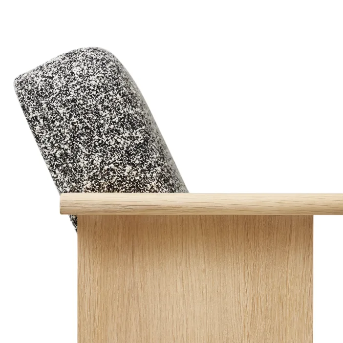 Block loungestol, Vit ek-Zero 0004 Form & Refine