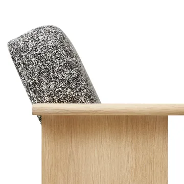 Block loungestol - Vit ek-Zero 0004 - Form & Refine