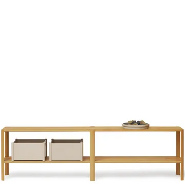 Leaf hylla 2 hyllplan 57x200 cm - Ek - Form & Refine