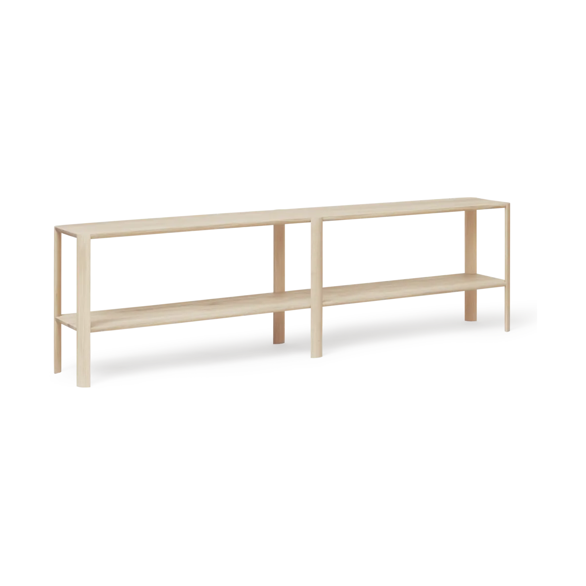Leaf hylla 2 hyllplan 57x200 cm, Vit ek Form & Refine