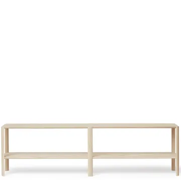 Leaf hylla 2 hyllplan 57x200 cm - Vit ek - Form & Refine
