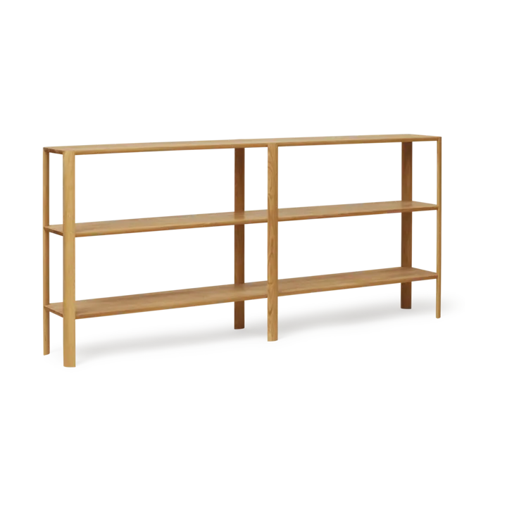Leaf hylla 3 hyllplan 92x200 cm - Ek - Form & Refine