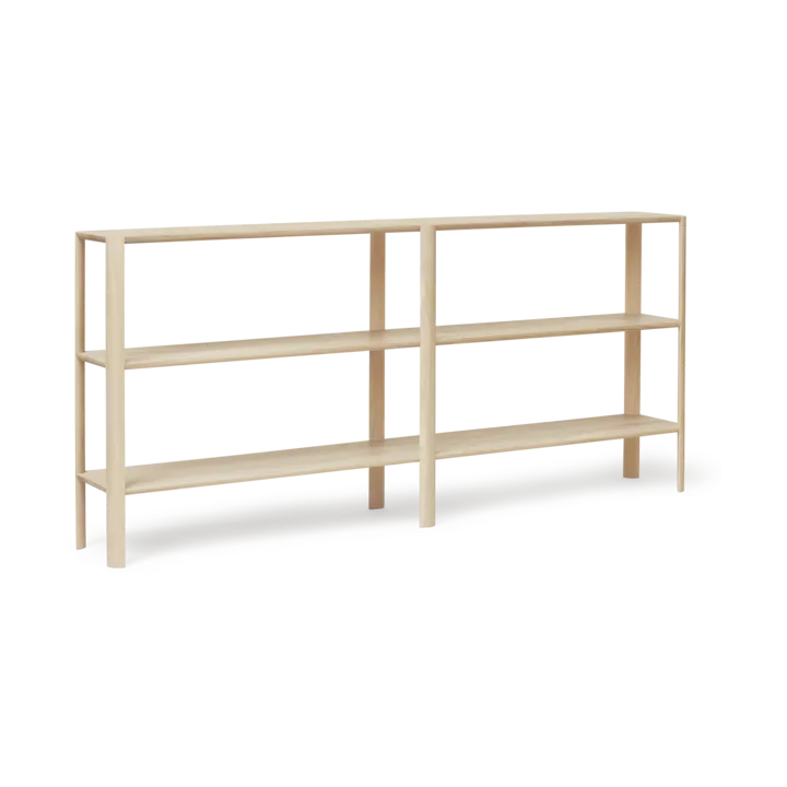 Leaf hylla 3 hyllplan 92x200 cm - Vit ek - Form & Refine