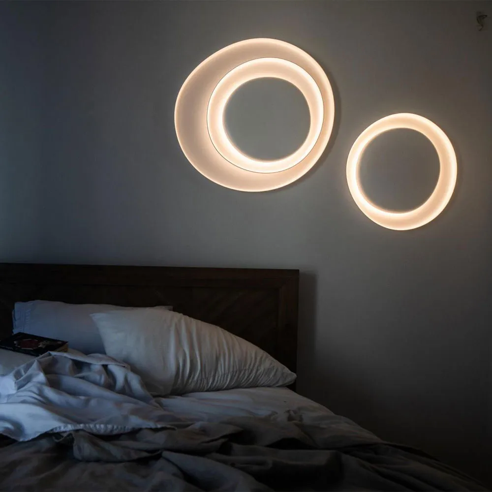 Bahia Mini vägglampa, vit, led, dimbar Foscarini