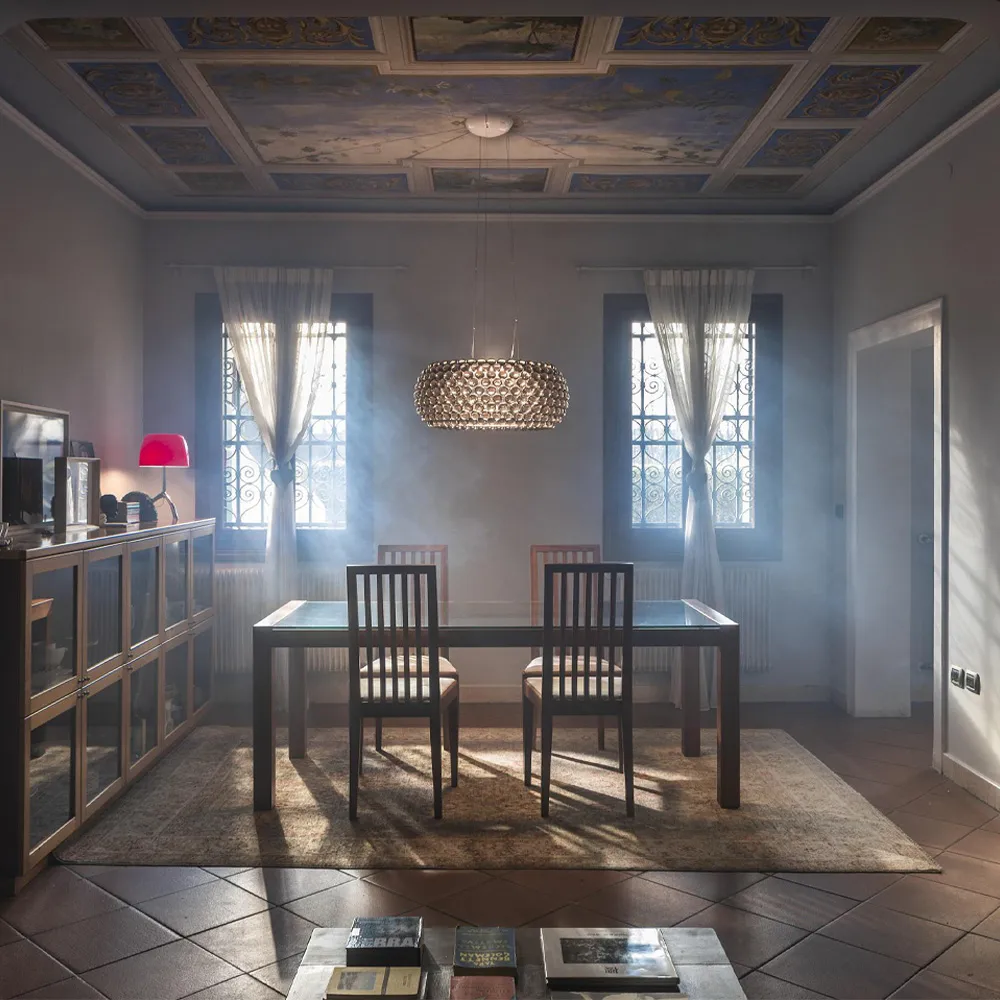 Caboche Plus grande pendel, Transparent Foscarini