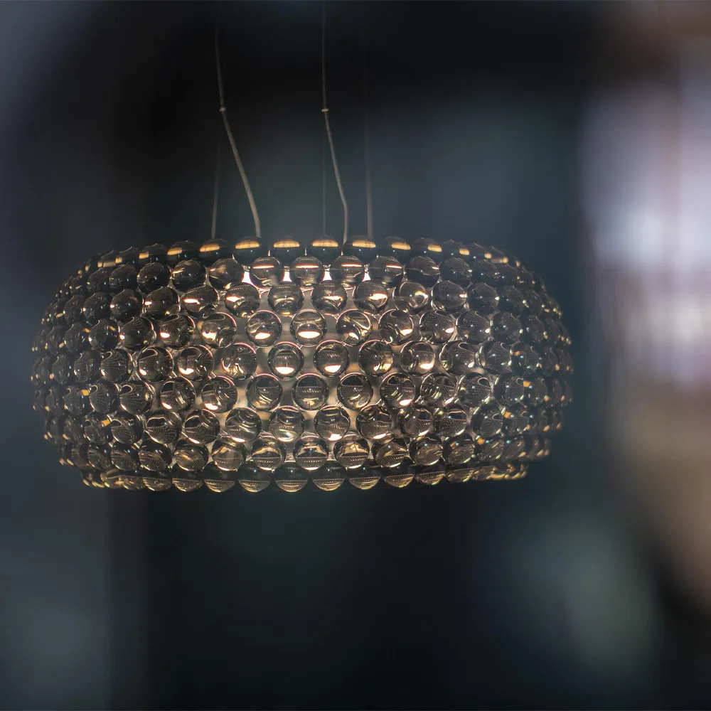 Caboche Plus grande pendel, Transparent Foscarini