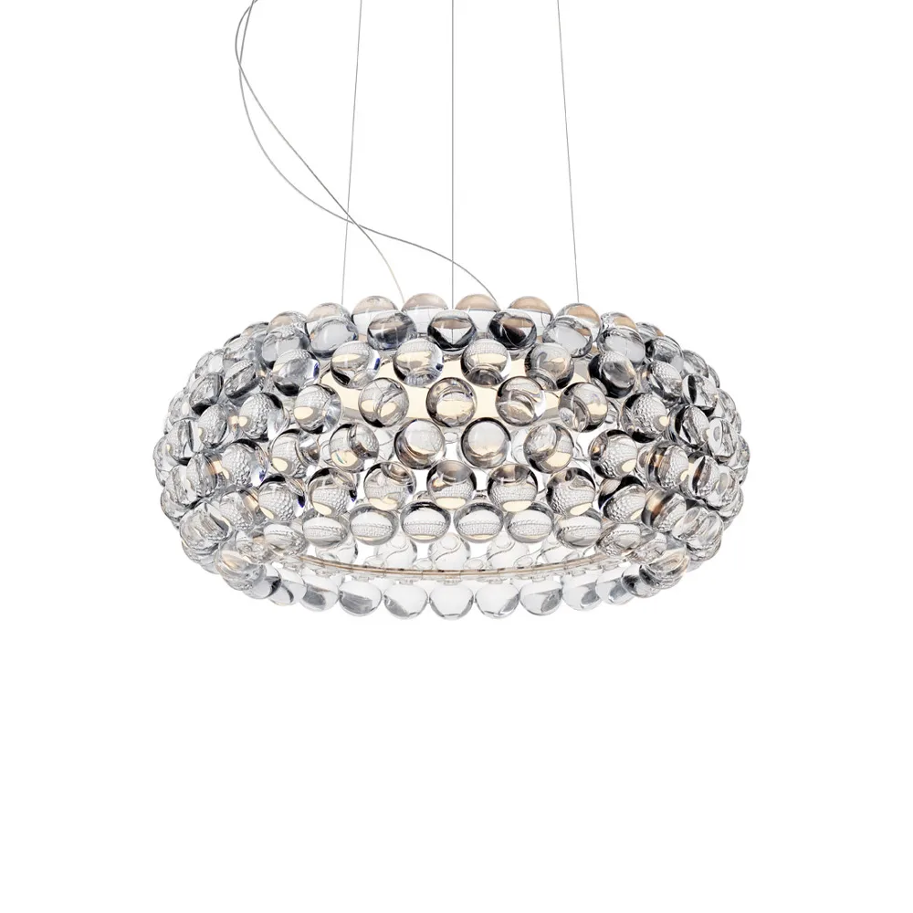 Caboche Plus media LED dimbar pendel, Transparent Foscarini