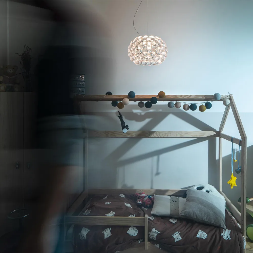 Caboche Plus piccola pendel, transparent Foscarini