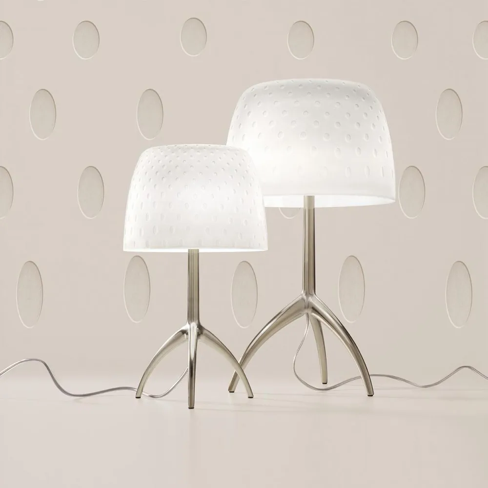 Lumiere 30th Piccola bordslampa, champagne, bulles, on/off Foscarini